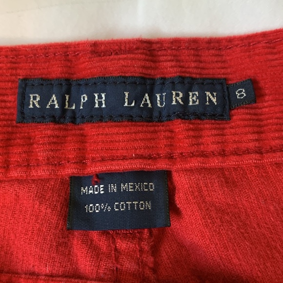 RL Polo corduroy straight leg red cotton  jean style pants EUC - Picture 3 of 5